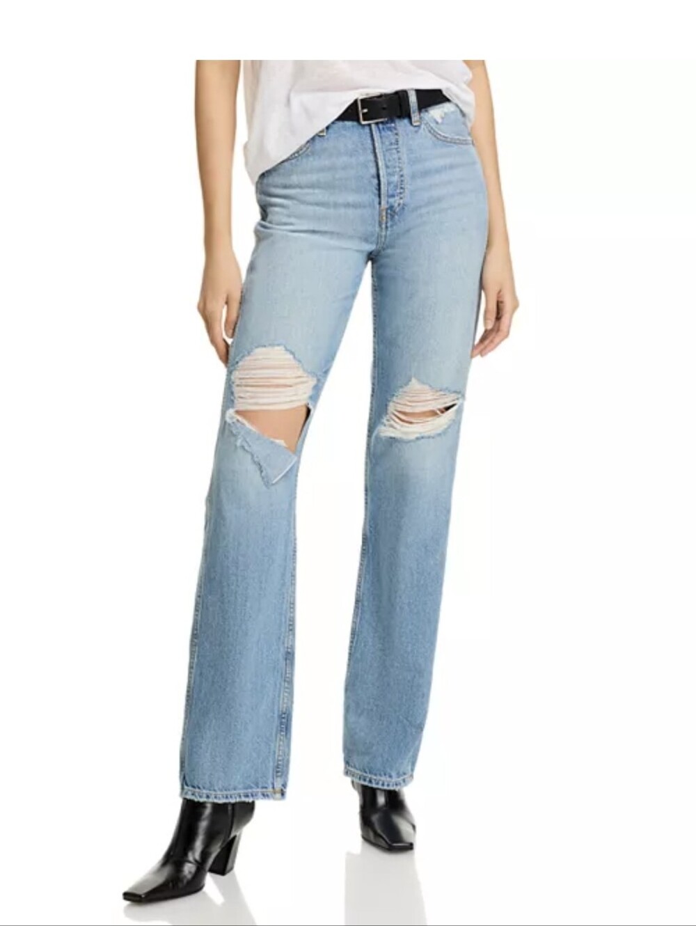 RE/DONE 90s High Rise Loose Fit Jeans in Breaker Blue Size 30